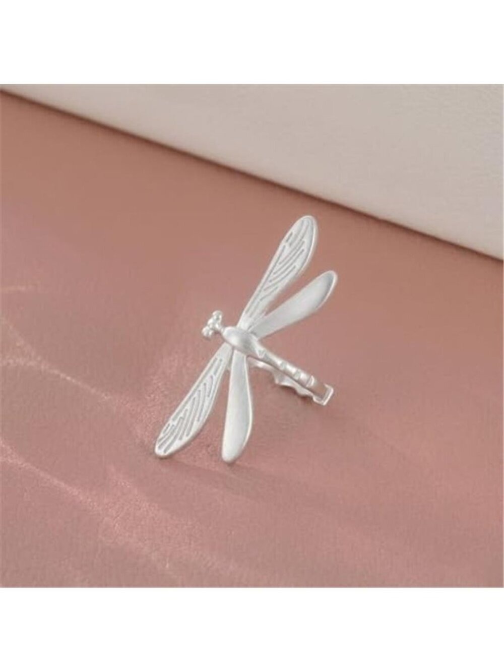 Silver Dragonfly Clip On Earrings Women Non Piercing Ear Cuffs